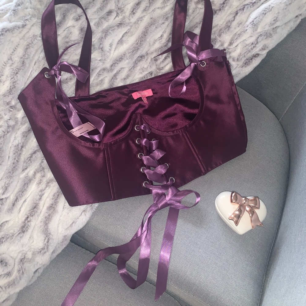 Maroon Side Zip Sugar Thrills Corset Bodice